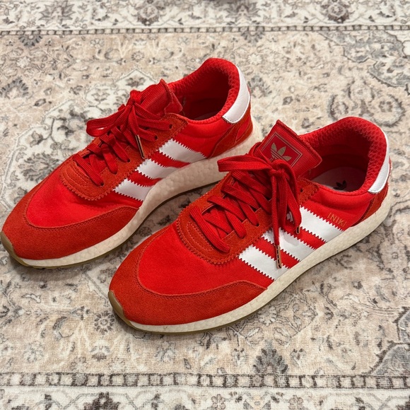 Adidas Iniki Runner Red and White Gum Ultra Boost Athletic Shoes - Like New! - Picture 4 of 9